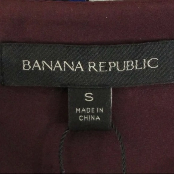 Banana Republic Burgandy Blue Floral Faux Wrap V-Neck Maxi Dress Size S - Picture 10 of 10